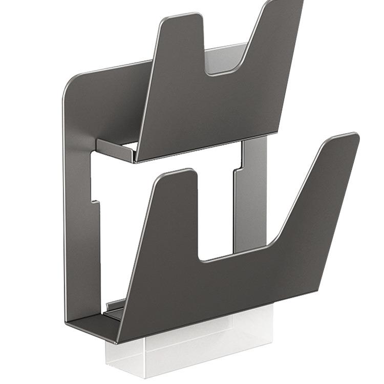 极速太空铝锅盖架壁挂免打孔厨房台面坐式粘板菜板收纳.层架放锅