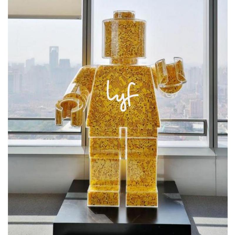 透明有机玻璃景观工程大型雕塑摆件创意家装建材装饰品机器人雕塑