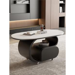 岩板茶几泡茶一体轻奢可移动边几客厅家用小户型茶桌卧室沙发边柜