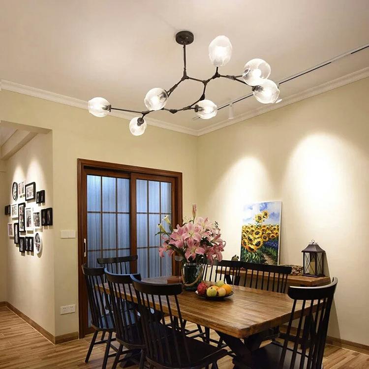 北欧后现代简约客厅餐厅卧室吊灯创意轻奢魔豆分子玻璃吊灯