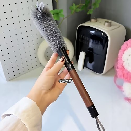 胡桃色杯刷家用二合一长柄可拆卸