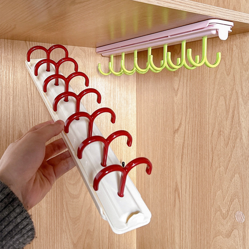 衣柜抽拉式挂钩收纳置物架家用
