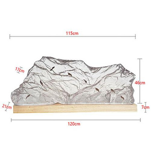 饰雪假山石头透明树脂雕塑艺术 造景客厅摆件家居饰品玄关办公室装