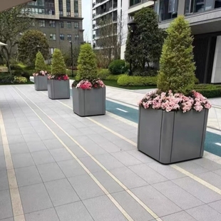 厂家直销隔断不锈钢花盆花箱室外组合花箱组合定制户外铁艺花槽