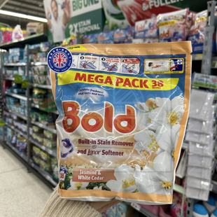 英国原装Bold洗衣球凝珠胶囊茉莉白雪香型沙漠玫瑰持久留香大包装