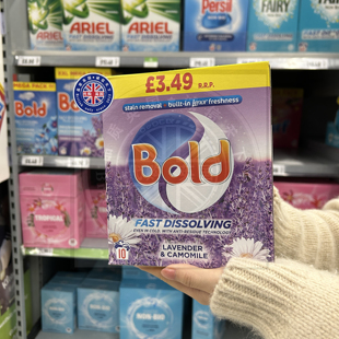 新到现货英国进口Bold洗衣粉薰衣草与樟树香型 600g 留香持久