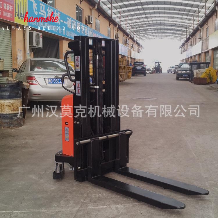 1T1.6m半自动液压堆高车电动升降叉车电升手推升降车堆高车