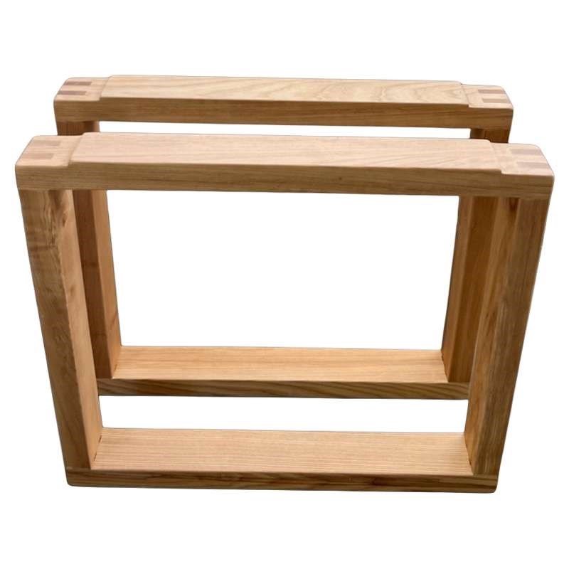 莫比恩大板支架白蜡木实木支撑架家用口I字型胡桃木桌子腿创意脚