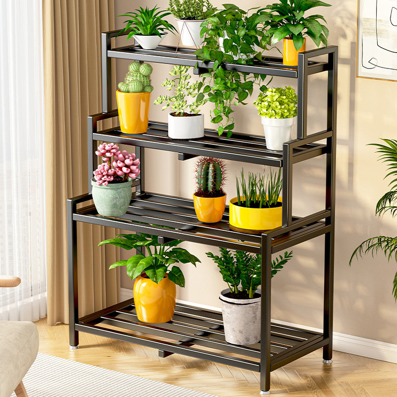 阳台花架室内多层l花盆架落地式铁艺多肉花盆置物架客厅家用简易,收纳整理,阳台置物架,淘宝优惠券,粉丝福利购,淘宝优惠卷
