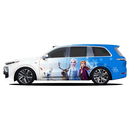 理想L9L8L7one全r车膜冰雪奇缘爱莎艾莎公主车贴贴纸蔚来ES7定制