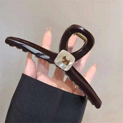 秋冬抓夹女高级感2025新款发量大发夹后脑勺鲨鱼夹时尚盘发夹韩系
