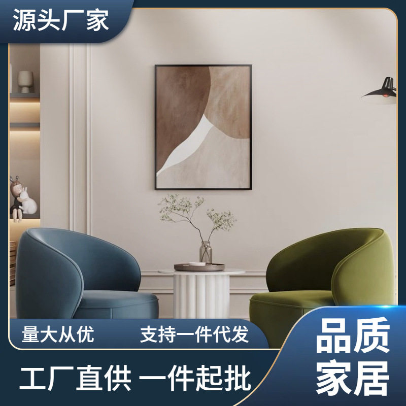 北欧高级感沙发椅网红家用阳台单椅美容院休息区洽谈单休闲人椅子