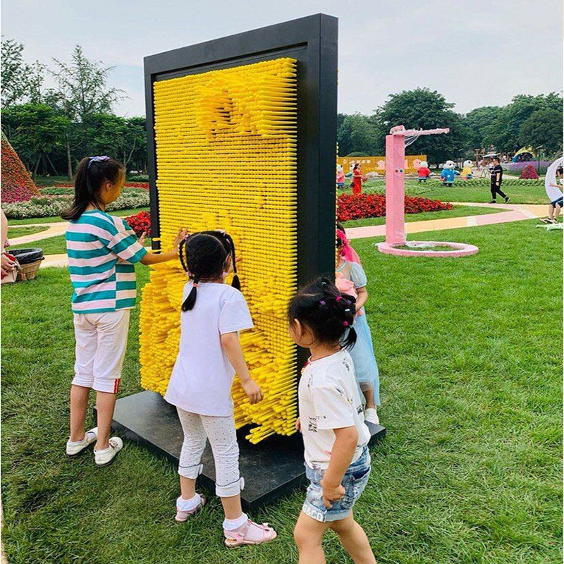 三维针雕3D打印机人体墙百变针画墙网红景区公园商场创意互动装置