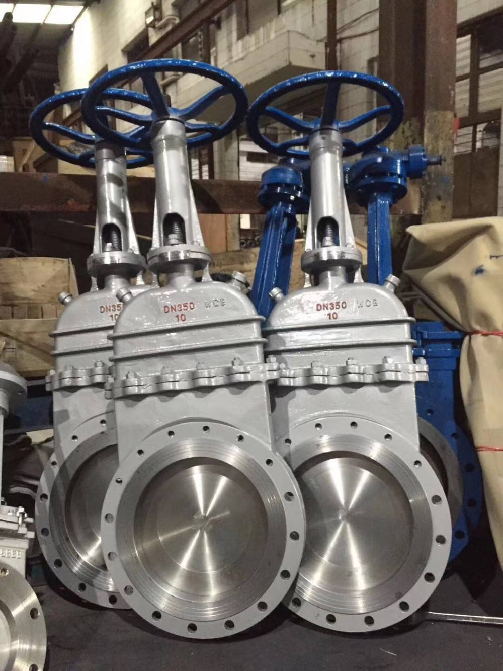 耐高温1000℃阀门310S手动不锈钢刀型闸阀DN250暗杠刀型闸阀DN200