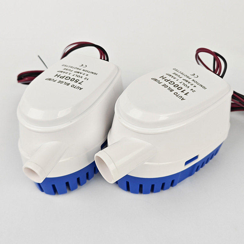 小型12V抽水泵船用直流水泵24v潜水泵微型排水泵抽水全自动舱底泵