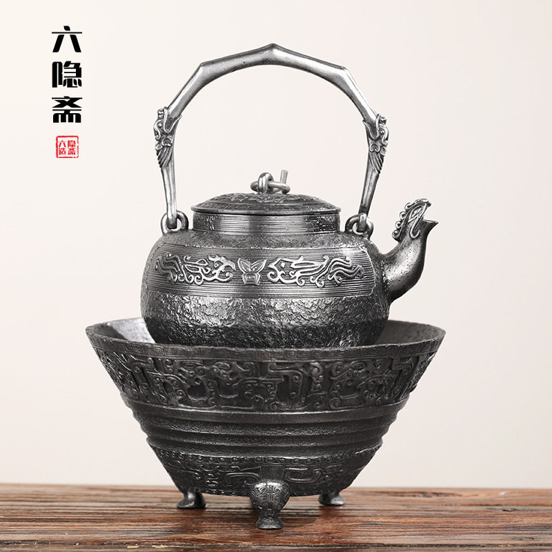 雨宗宫手工仿日本铸铁壶 家用烧水壶煮茶炉复古电陶炉煮茶器套装