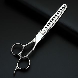 2025新款6.25英寸银色美发剪刀鱼骨剪打薄剪严选440C  厂家直供