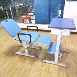 午休课桌椅中小学生高中生可躺可升降桌椅学校培训班手摇折叠椅子