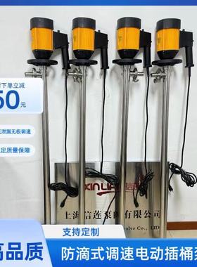 信莲牌不锈钢电动抽液泵HP-E2-V+SS316L-1000耐腐蚀可调速插桶泵
