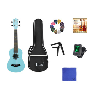 23寸蓝色椴木四弦尤克里里初学者练习成人练习演奏弹拨乐器套装
