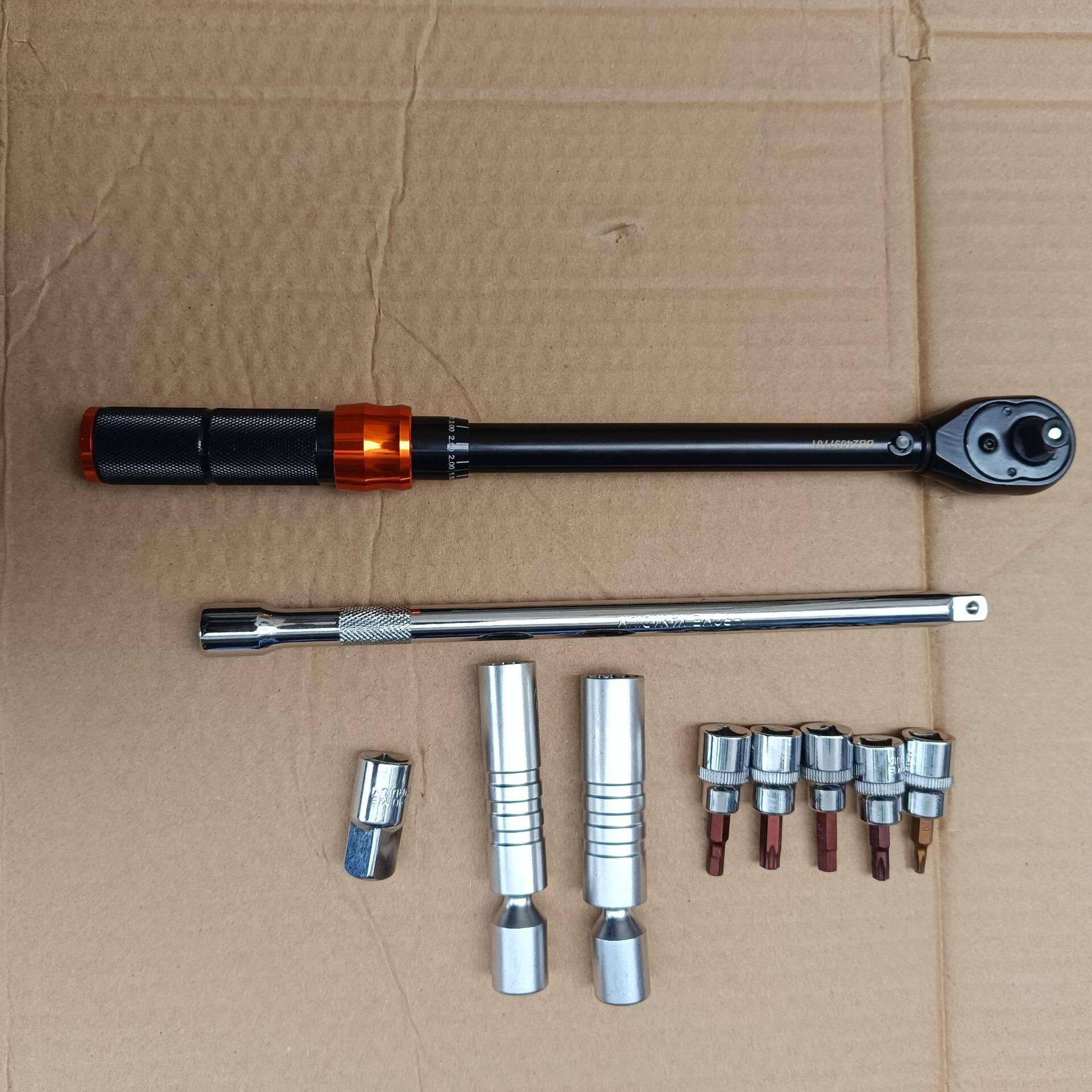 厂家直销棘轮扭力扳手10件套装五金工具维修汽车工具箱多功能组套