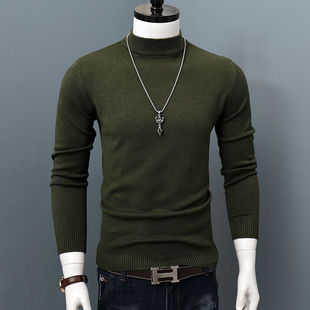 Autumn Winter KBorean 极速2023 Half Men Pure Turtleneck New