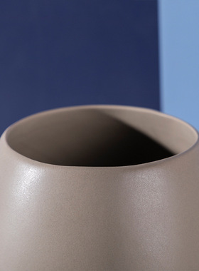 极速零售现代花盆北欧摆件简约户外茶桌花盆大号光U面色釉陶瓷花