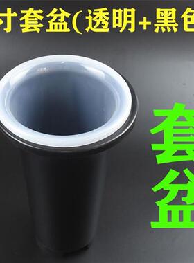 极速侬花c村兰花盆套盆透明盆黑色塑料兰花专用盆加厚透气高兰草
