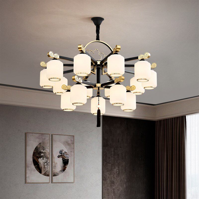 极速新中式吊灯客厅灯仿古复式楼现代中国风饭店酒店包Y间餐厅包