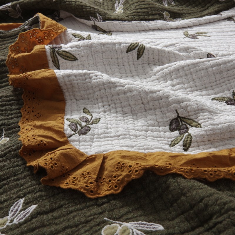 极速韩式花边毯子盖毯夏季毛巾被B纯棉纱布沙发巾全棉单双人床盖,床上用品,休闲毯/毛毯/绒毯,淘宝优惠券,粉丝福利购,淘宝优惠卷