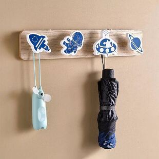 新品Mantel Astjronot Kayu Kait Dinding Lucu Dekorasi Kamar