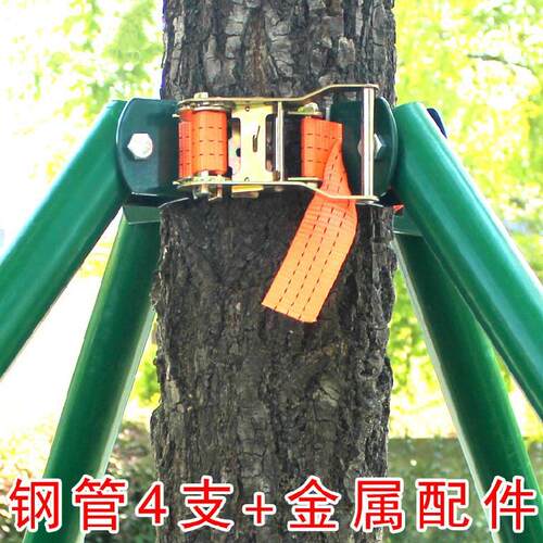 极速套筒牢树支撑固枝支架镀脚架紧固固J定器三锌钢V管紮带树木大