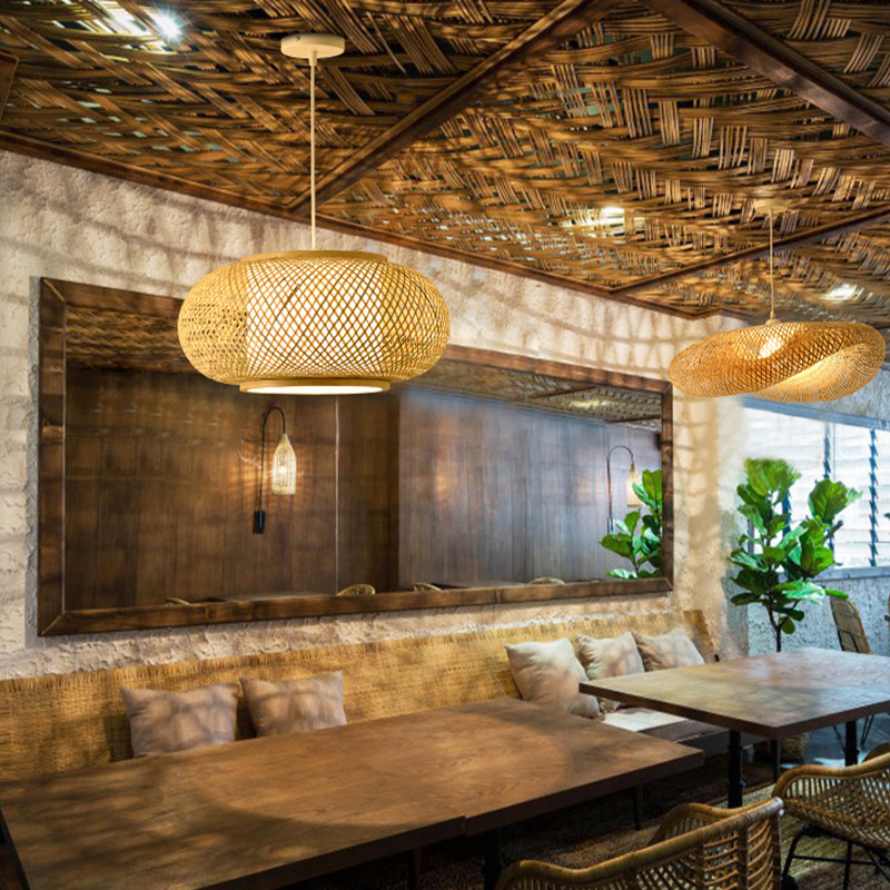 极速中式餐吊灯茶l楼禅意竹艺竹编田园客厅饭店阳台日式灯笼榻榻,家装灯饰光源,客厅吊灯,淘宝优惠券,粉丝福利购,淘宝优惠卷