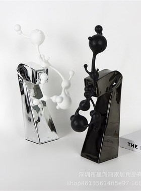 极速现代酒c店别墅家居客厅电视柜抽象艺术摆件透明树脂雕塑桌面
