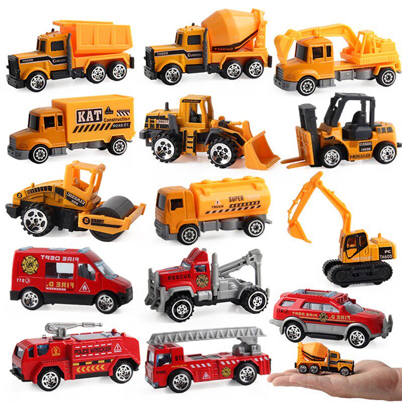 极速5/6pcs Alloy Diecast Engineering Car Models FirWe Fighti