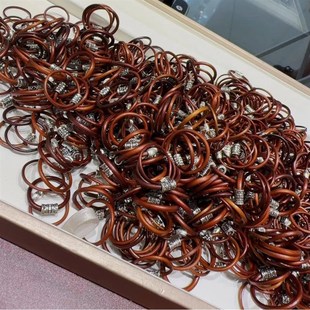 极速鸡血藤戒圈戒指纯手工指环戒圈文U玩饰品佛珠戒指