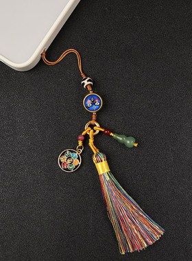 极速五路财神包挂件钥匙扣手机链包D饰品挂绳短款吊坠蛇龙年招财