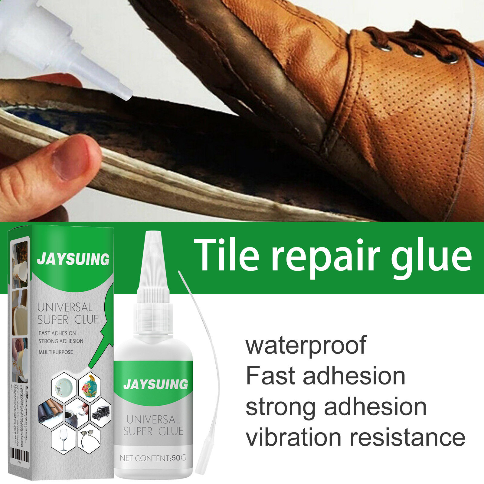 Jaysuing多功能粘合胶水瓷砖皮革