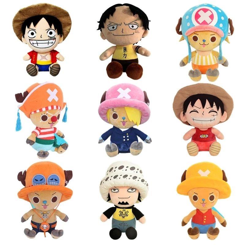 New 14-25cm One Piece Plush Toys Anime Figure Luffy Chopper