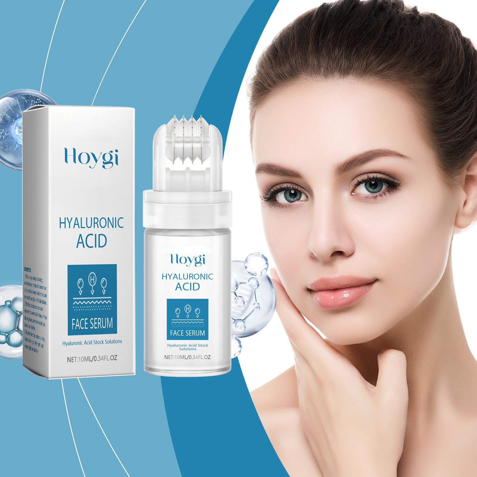 Hoygi透明质酸滚轮精华面部肌肤