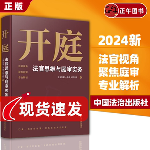技巧 9787521648164 2024新 社 中国法治出版 裁判思路 提炼总结开庭经验 法官思维与庭审实务 开庭 正版