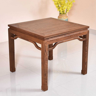 寻古红木家具非洲鸡翅木（学名：非洲崖豆木）八仙桌正方形餐桌椅