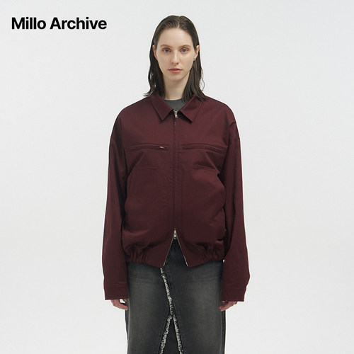 Millo Archive早春新品棉制拉链翻领夹克男女同款街头通勤外套