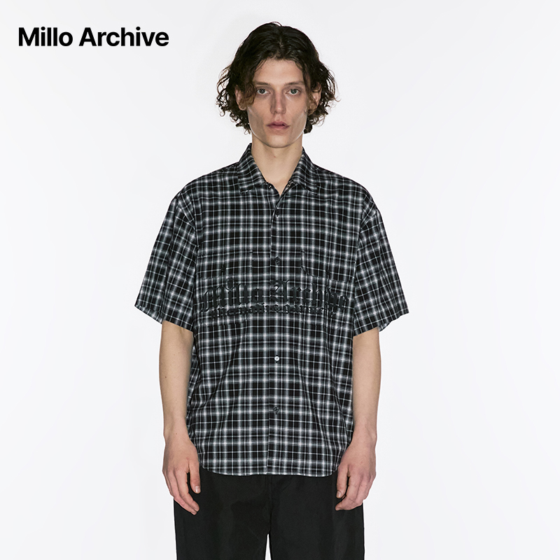 MilloArchive休闲格子短袖衬衫