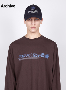 【林一同款】Millo Archive刺绣软顶棒球鸭舌帽中性加长檐显脸小