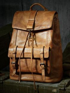 HANMIIS新款 背包书包 大容量双肩包旅行袋包全真皮男士 头层牛皮