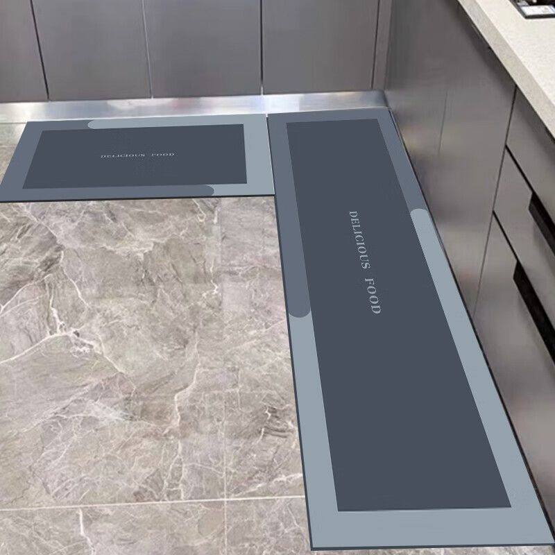 硅藻泥厨房地垫防滑防油吸水垫门口耐脏脚垫防水家用免洗可擦地毯