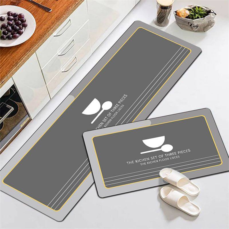 硅藻泥厨房地垫地毯家用长条吸水软垫可擦免洗止滑垫门口耐脏脚垫