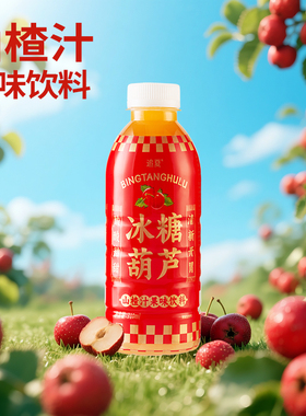 【买5瓶送4瓶】冰糖葫芦300ml/瓶装酸酸甜甜山楂味果汁饮品