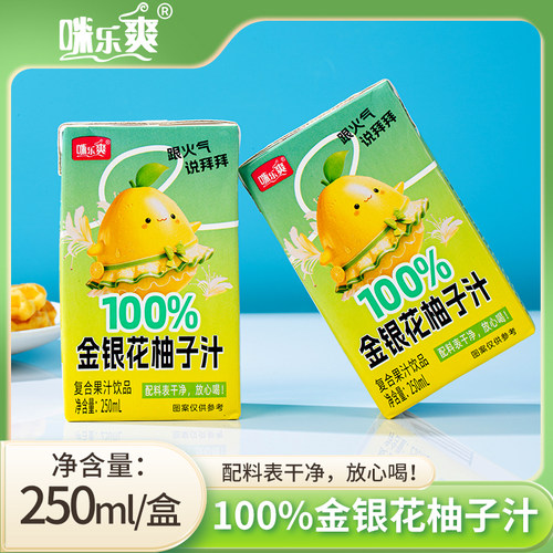 【买5盒送5盒】金银花柚子汁250ml*10盒装厂家直销便携小饮品饮料